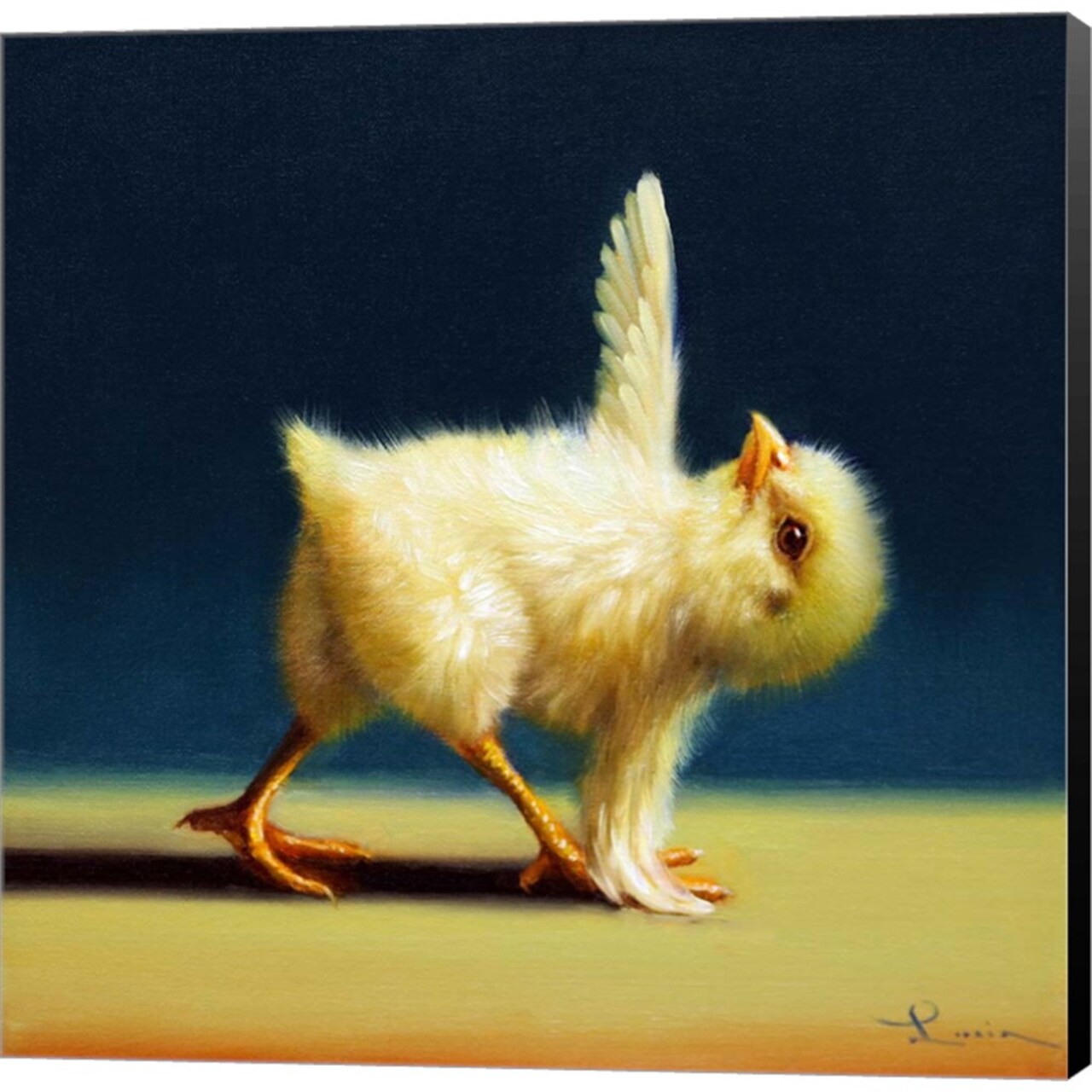 Yoga Chick Revolved Triangle by Lucia Heffernan 12" x 12" Canvas Wall Art